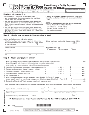 Lllinois Department of Revenue Form IL 1000 Read This Information First You Must File Form IL 1000 If the Following Apply to You