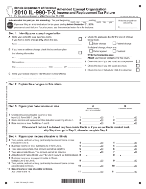 IL 990 T X *031801110* Tax Illinois  Form