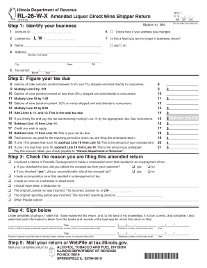 RL 26 W X, Amended Liquor Direct Wine Shipper Return Direct Wine Shipper  Form
