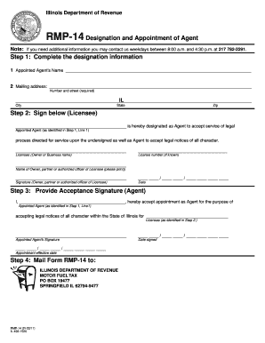 Rmp 14 Designation and Appointment of Agent Form - Fill Out and Sign ...