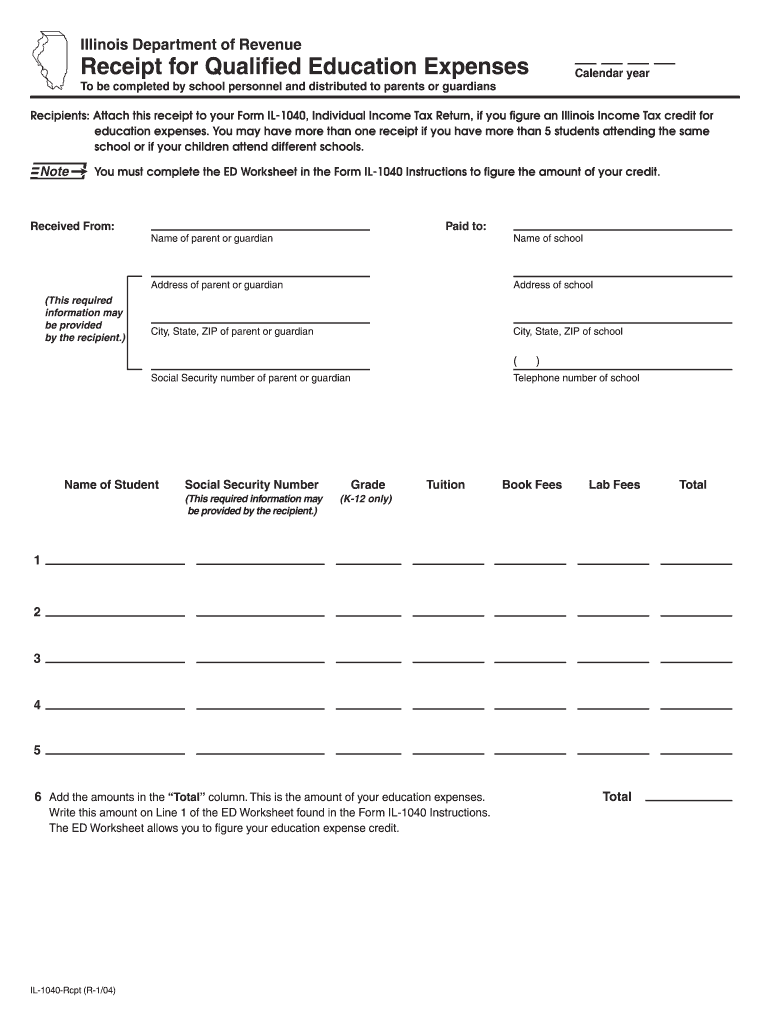  K 12 Education Expense Credit Worksheet 2004-2024