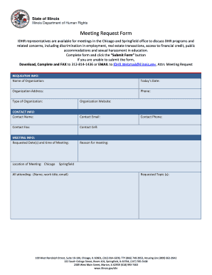 Meeting Request Form Www2 Illinois