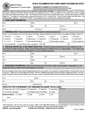 PUBLIC ACCOMMODATIONS INFORMATION SHEET Www2 Illinois