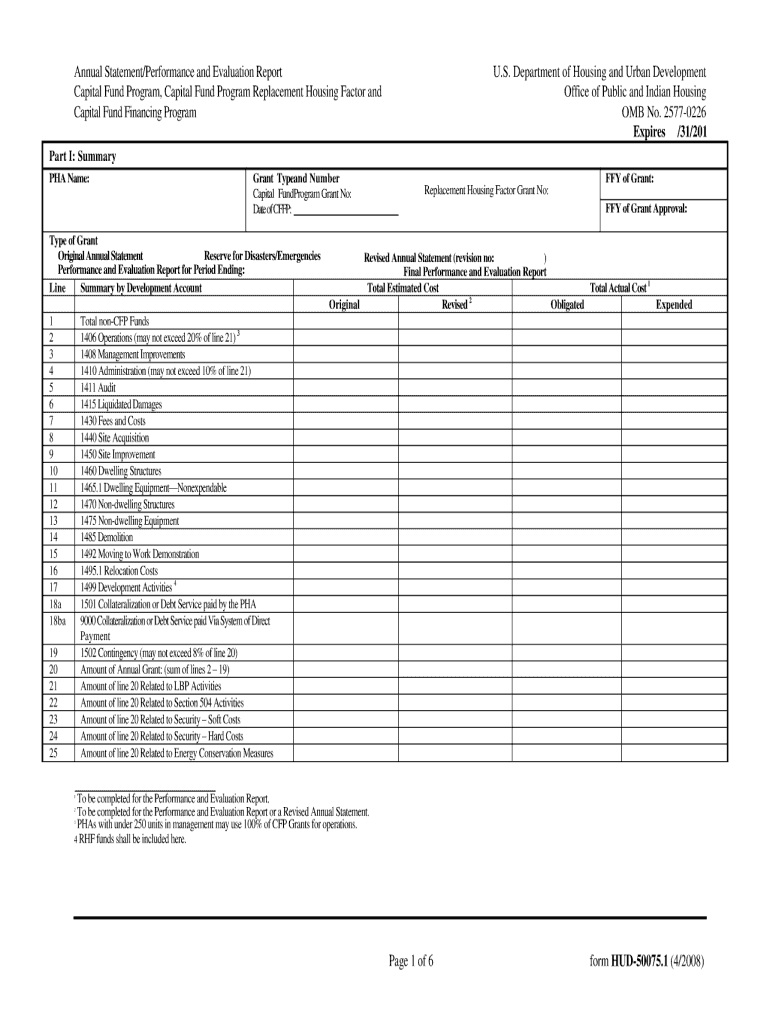  50075 1 Hud Form 2008-2024