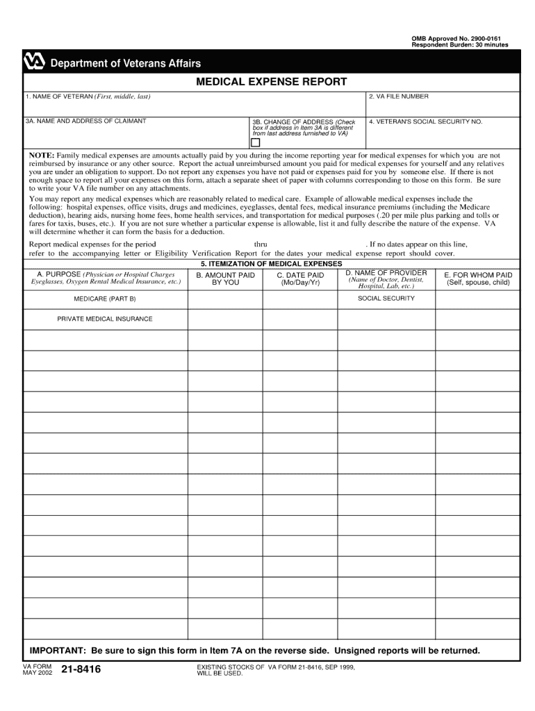 Va Form 21p 8416 Fillable