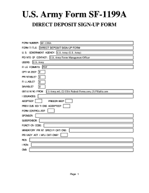 Army Sign Up  Form