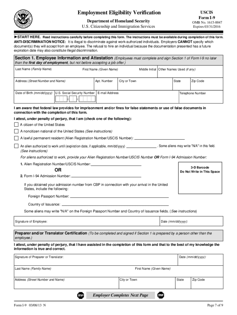  Uscis Form 2013