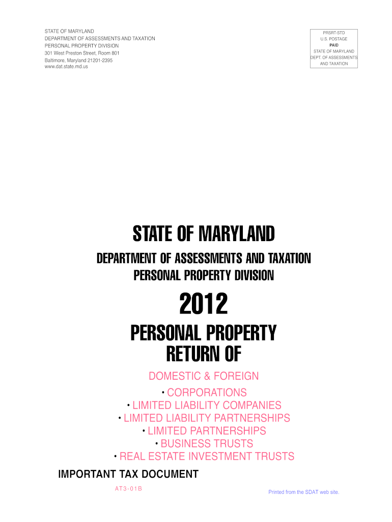  Scheduled Personal Property Form for Wills 2012-2024