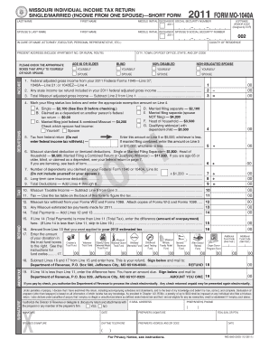 Form Mo 1040a