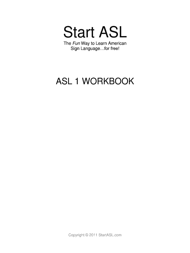 Asl Workbook PDF  Form