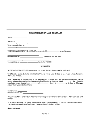 Land Contract Fill Out And Sign Printable Pdf Template
