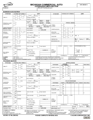 MICHIGAN COMMERCIAL AUTO  Form