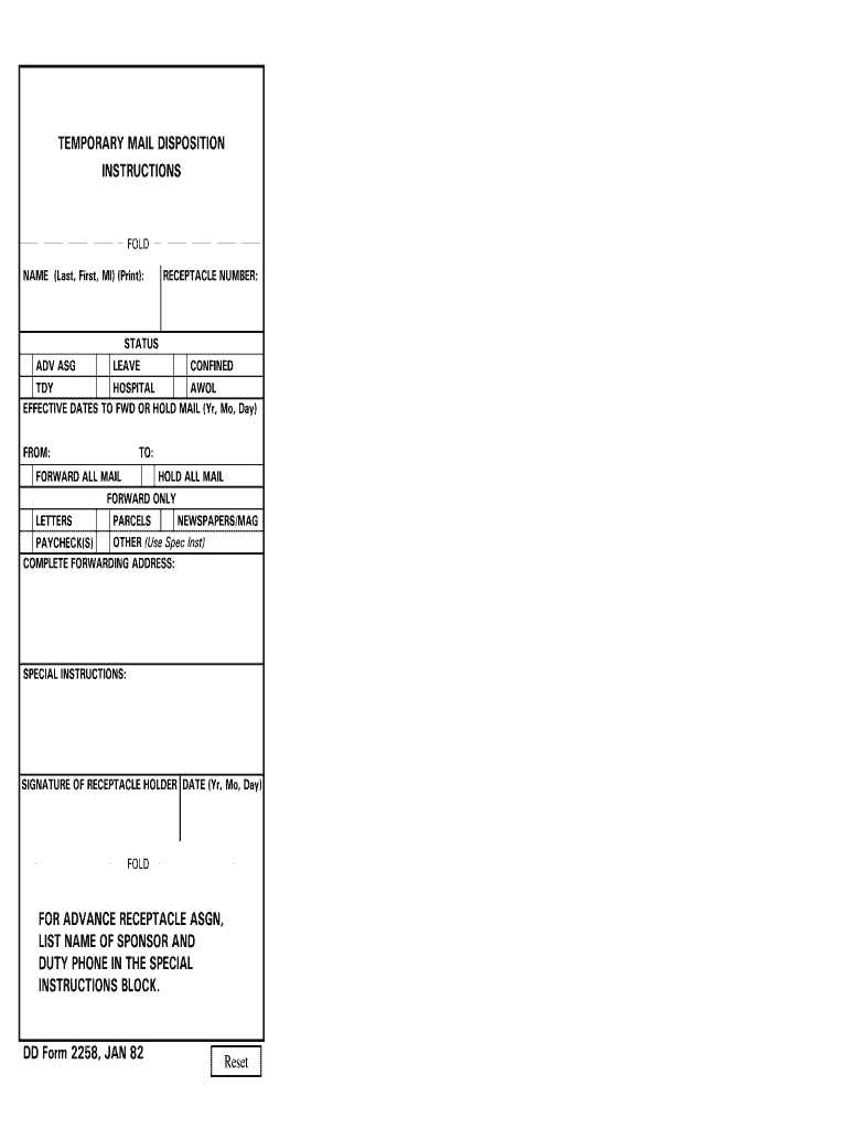Dd 2258 1982-2025