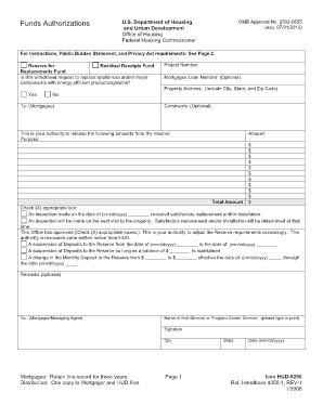 Hud Funds Authorization Form