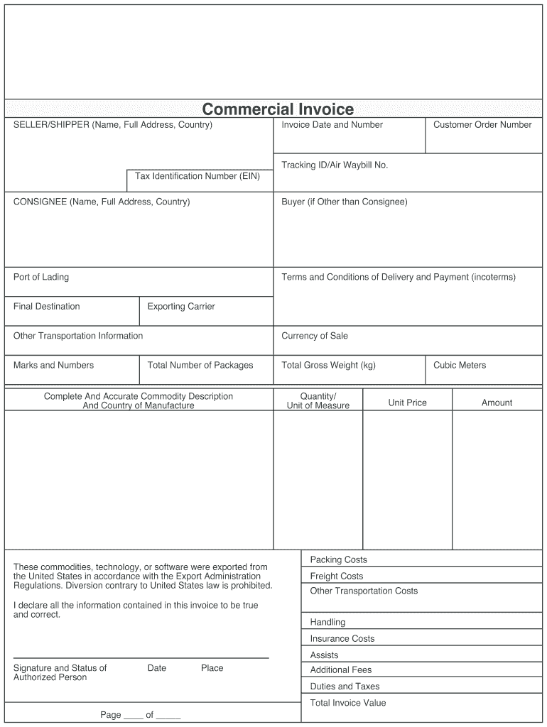 Proforma Invoice Fedex