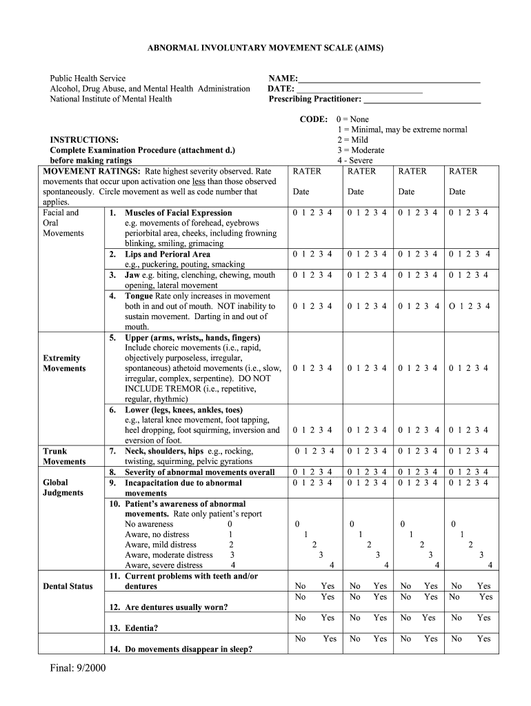 Aims Scale PDF 2000 2023 Form Fill Out And Sign Printable PDF Template SignNow