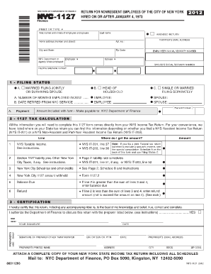 Form 1127nyc and