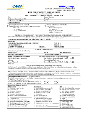 Dme Refund Form