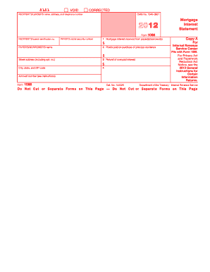 1098 Tax Form