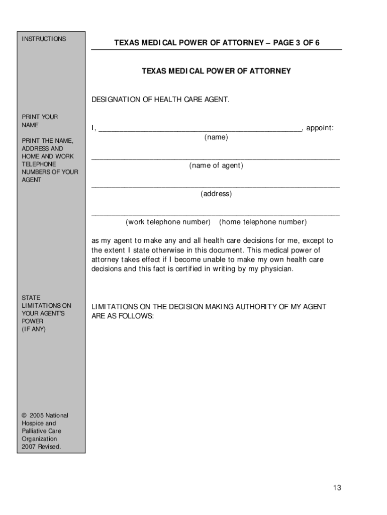 Advance Directive Form Texas