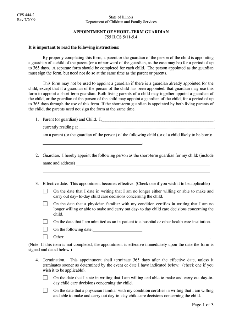  Illinois Form Guardian 2009