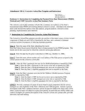 Example of Plan of Correction Billing Error  Form