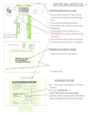 Certified Mail How to Fill Out  Form