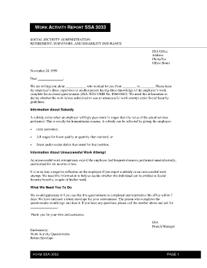 Ssa 3033  Form