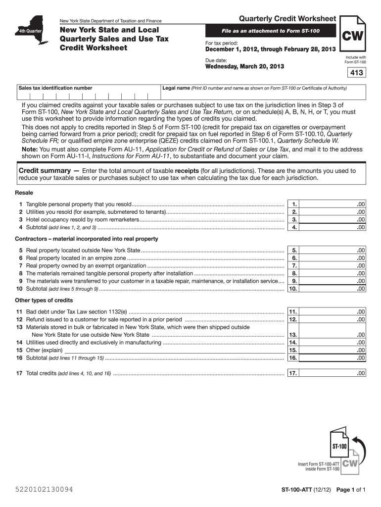  St 100 Att  Form 2012