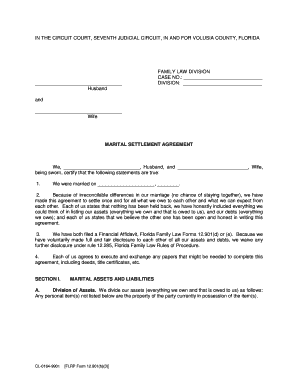 Format of Compromise Agreement between Husband and Wife