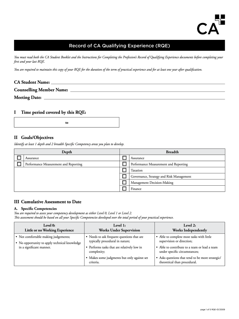  Rqe Fillable  Form 2009