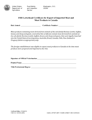 Fsis 2630 9 Form