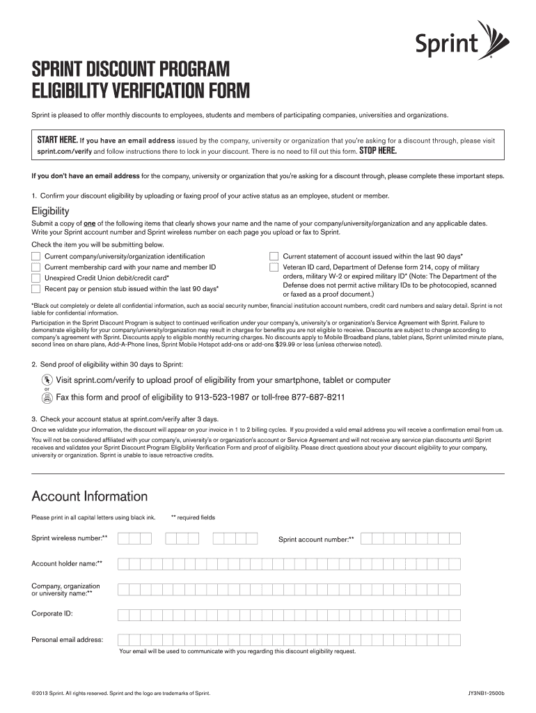 Sprint Com Verify  Form