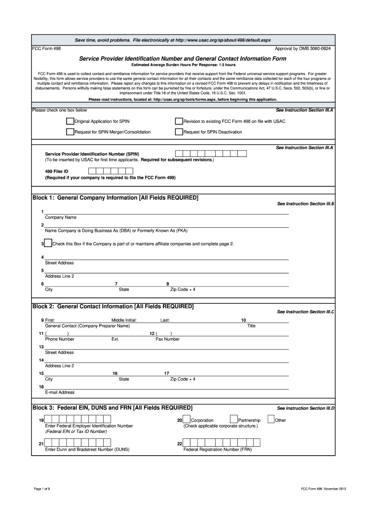  Fcc 498 Form 2019-2024