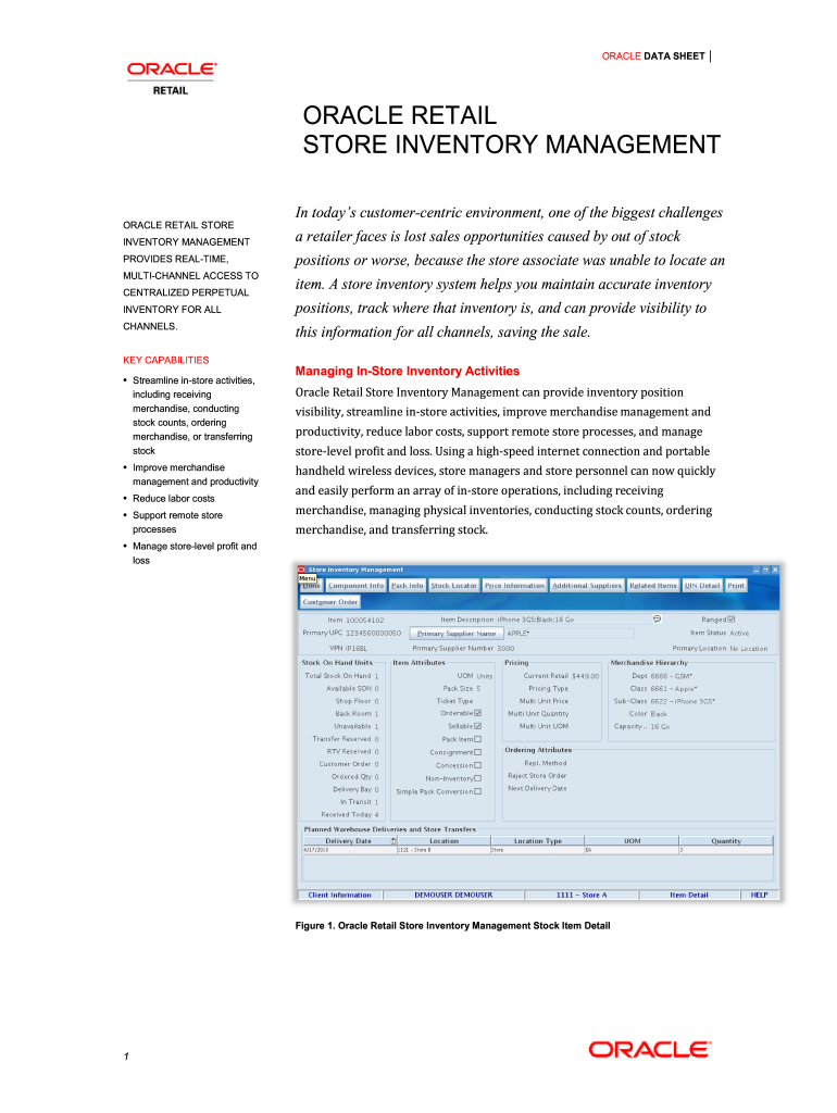Store Inventory Responsibilities  Form