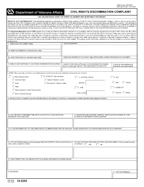 Va Form 10 0381