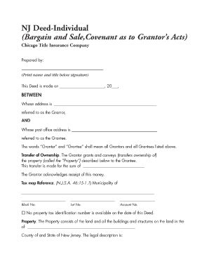 Bargain and Sale Deed  Form
