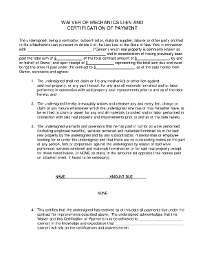 Texas Mechanics Lien Form PDF