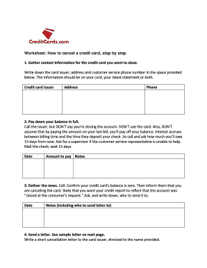 Printablecreditcardcancellation  Form