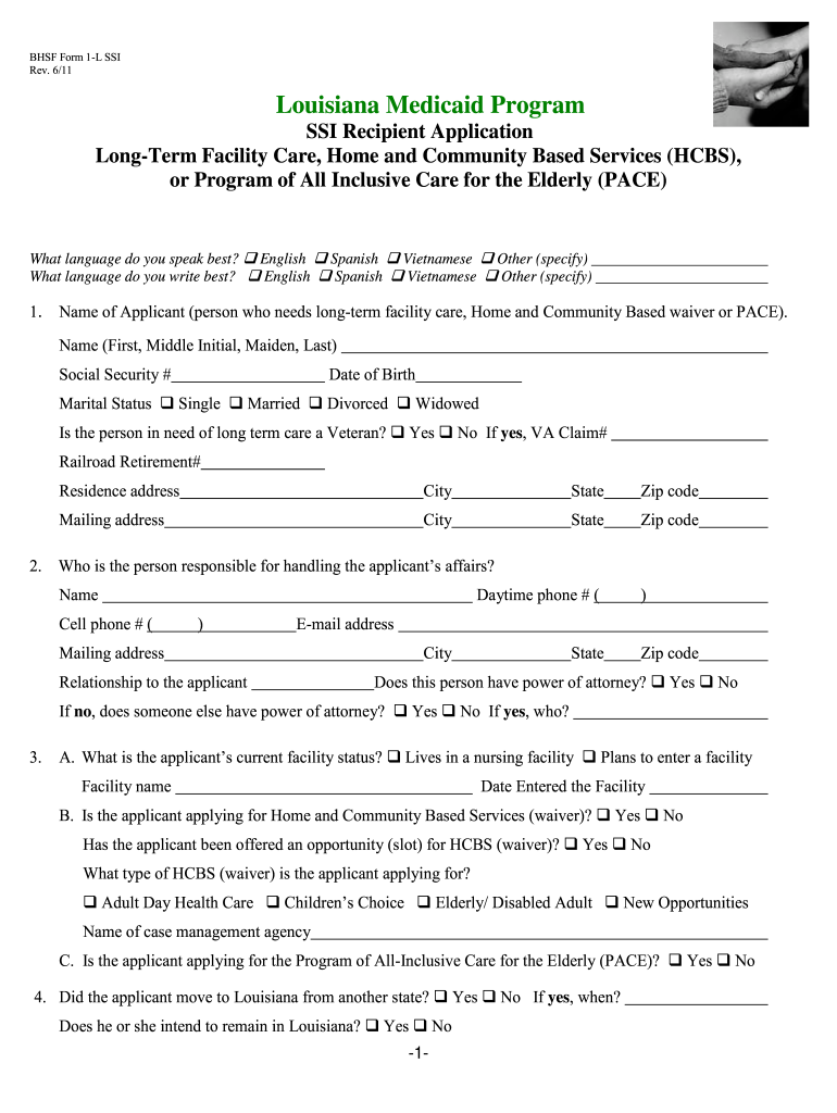 Bhsf Form 1 Ipc Louisiana