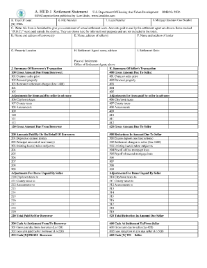 Hud Statement  Form