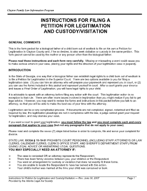 Clayton County Legitimation  Form