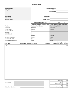 Blank Po  Form