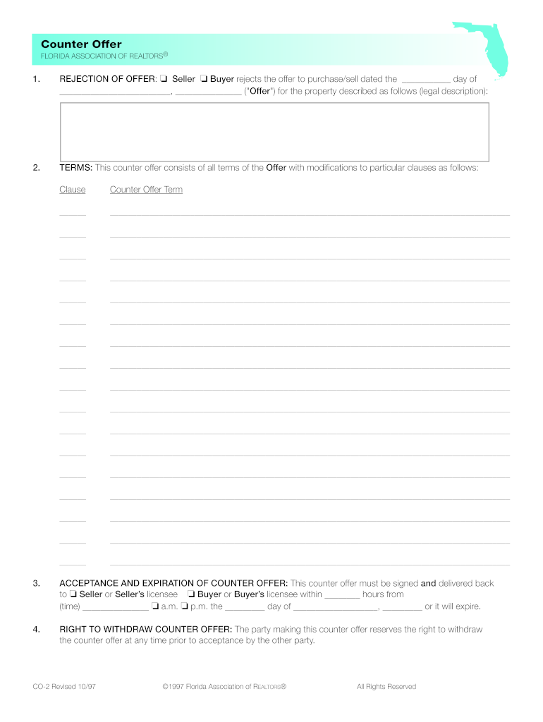 Get and Sign California Real Estate Counter Offer Form PDF