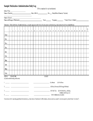 Refrigerationmedication Template Form