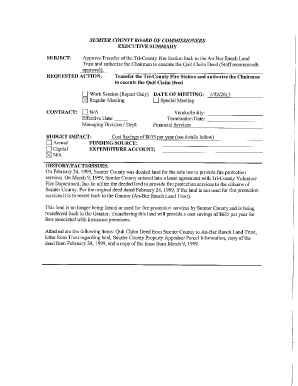 Sumter County Quick Claim Deed Form