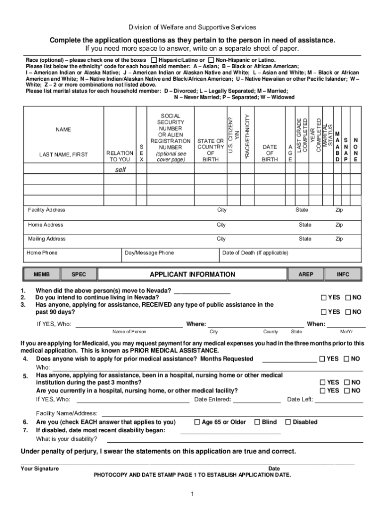 Get and Sign Nv Welfare 2011-2022 Form