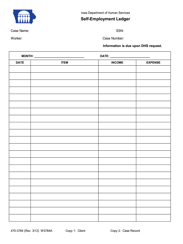 Self Employment Ledger Template Fill Out and Sign Printable PDF