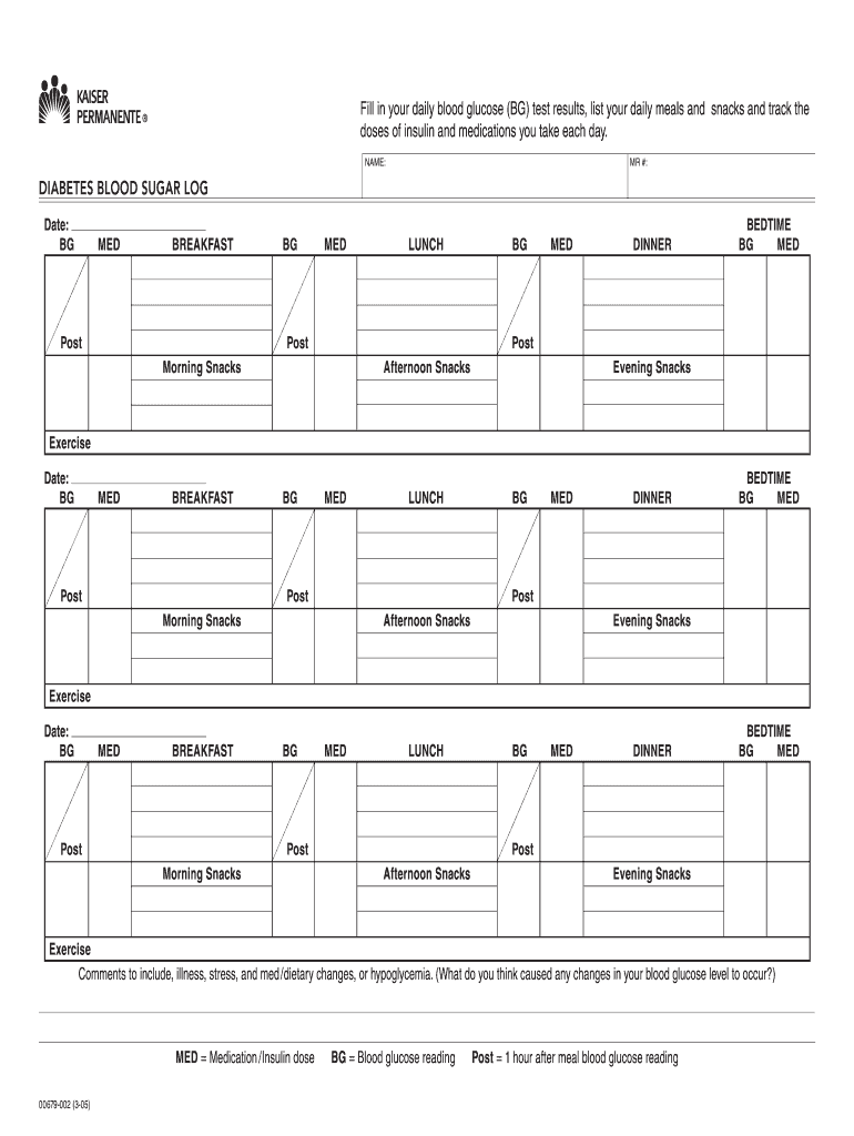  Blood Glucose Self Test Log Book 2005-2024