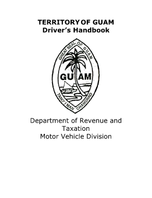 Guam Chauffeur&#039;s License Handbook  Form